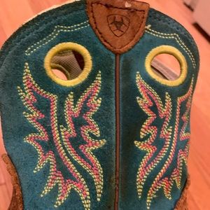 Girls Size 12 Ariat Turquoise/Brown Boots